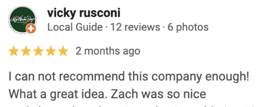 Google review: I can not recommend this company enough!
